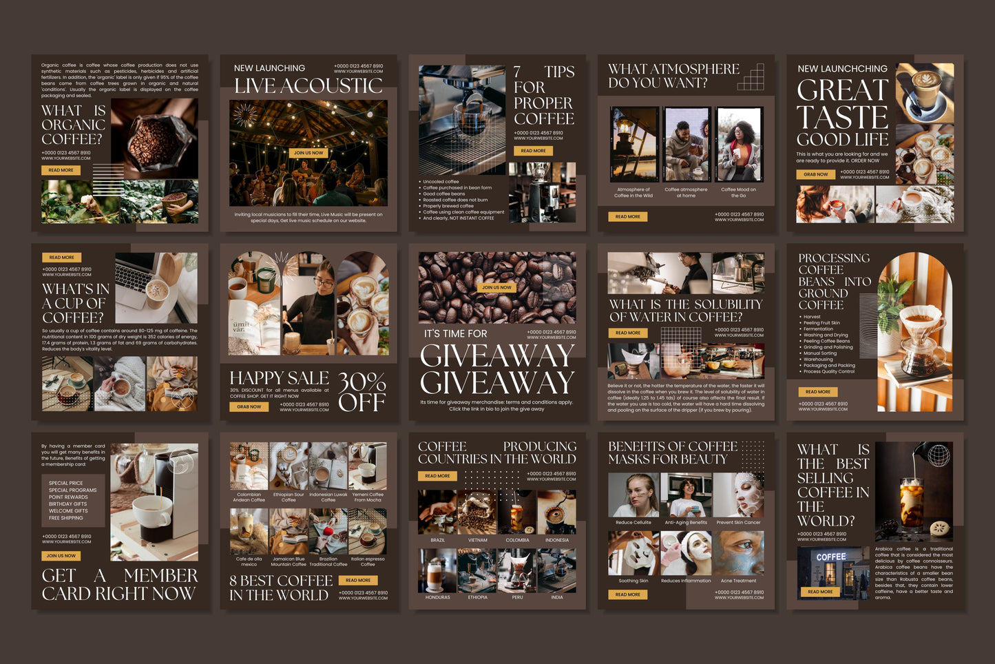 Canva Coffee Brown Template