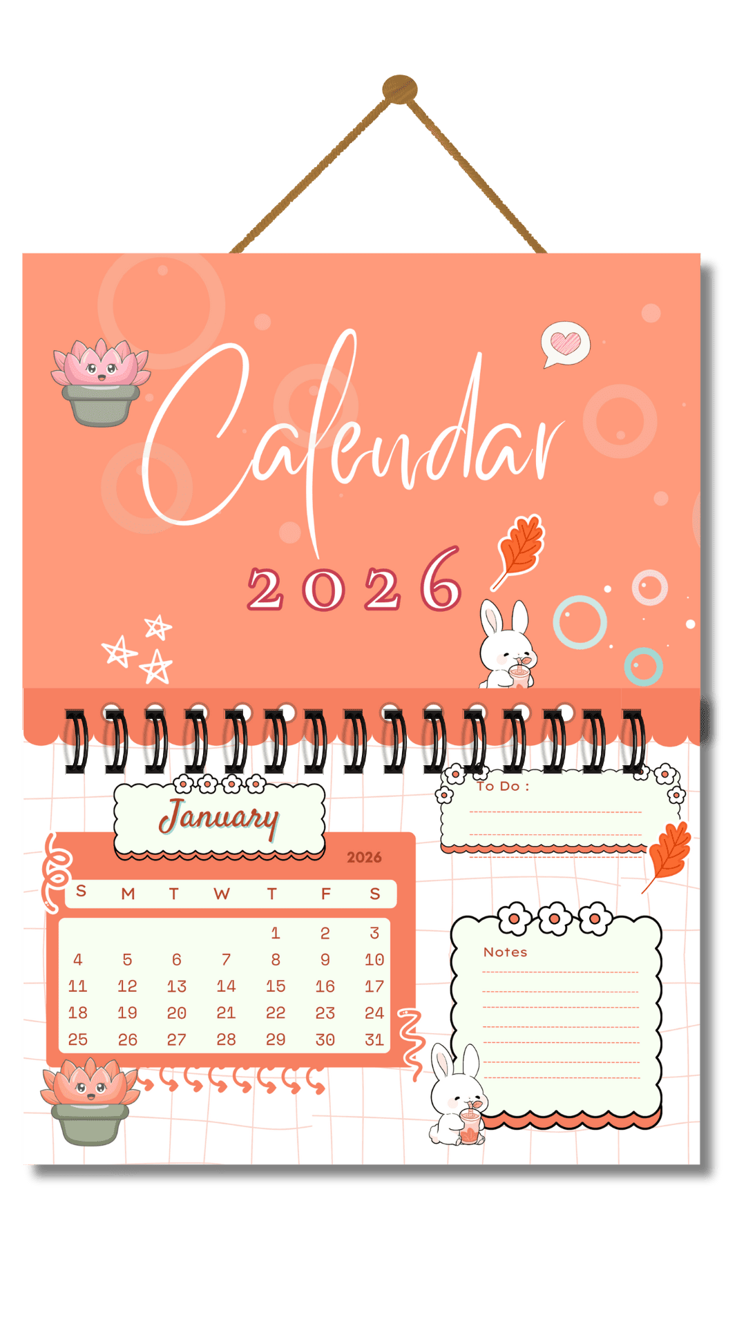 2026 printable Calendar template