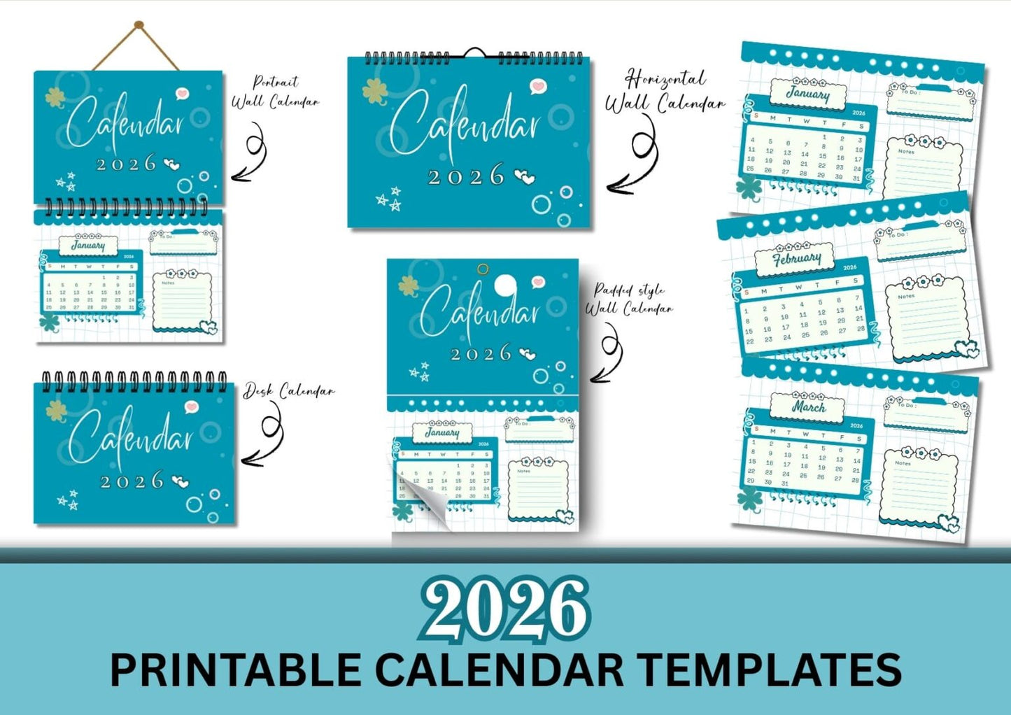 2026 printable Calendar template
