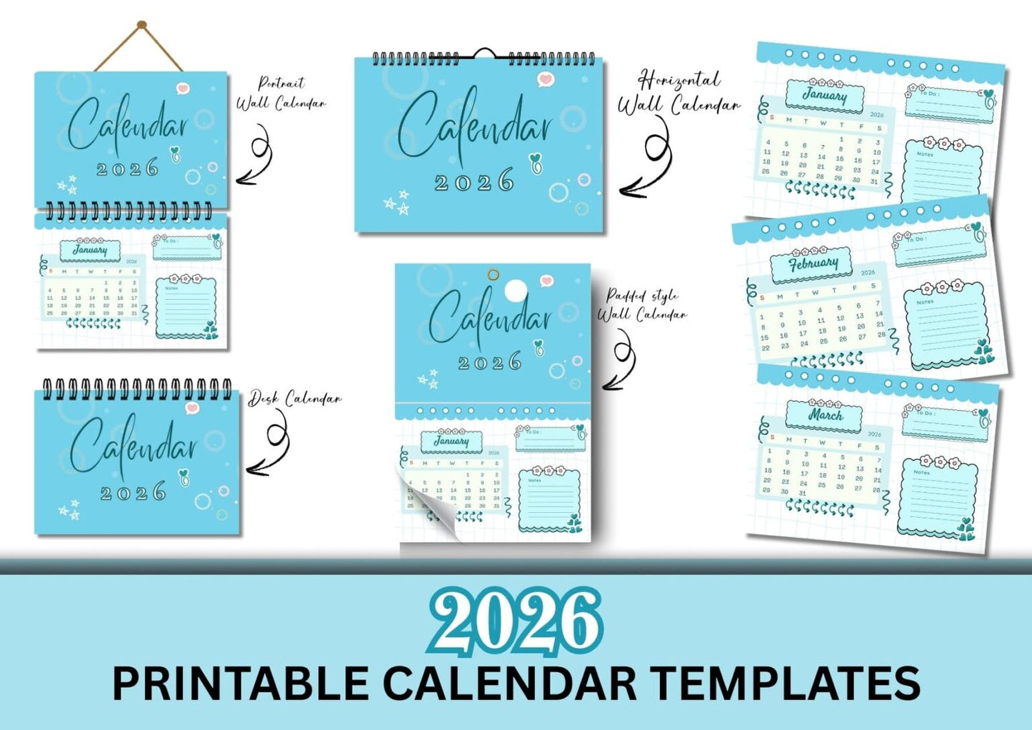 2026 printable Calendar template