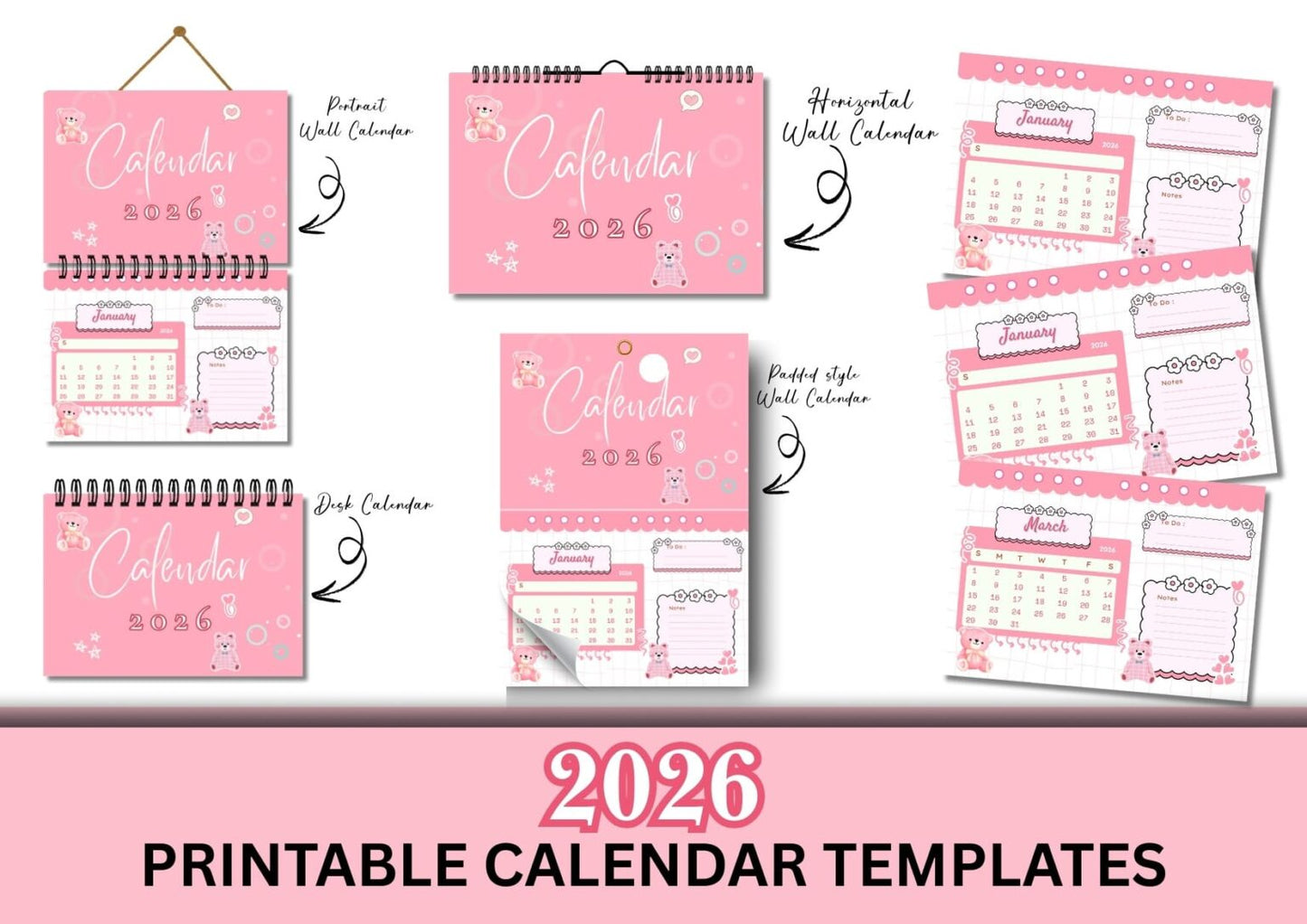 2026 printable Calendar template