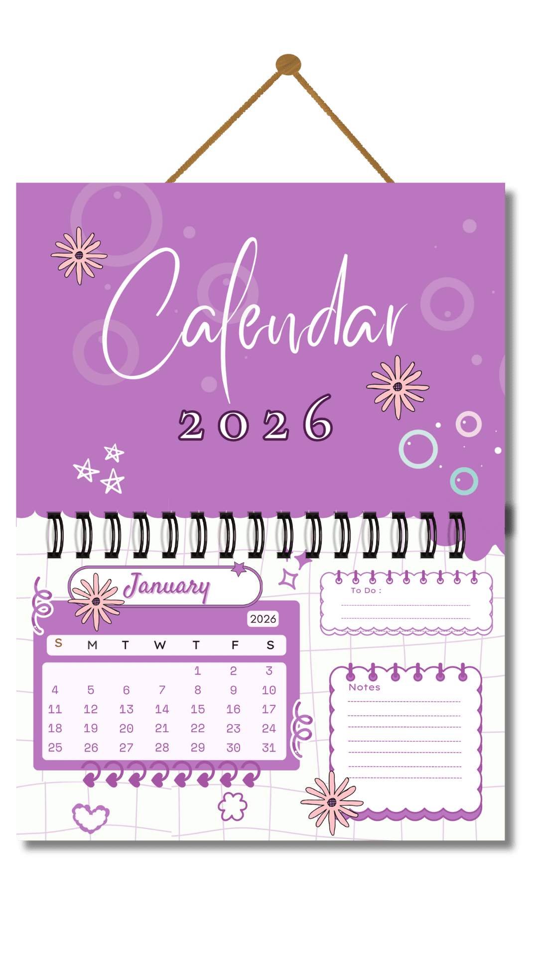 2026 printable Calendar template