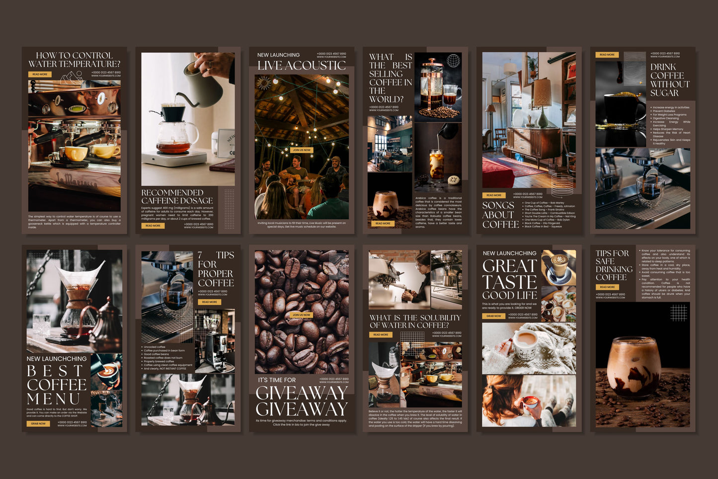 Canva Coffee Brown Template